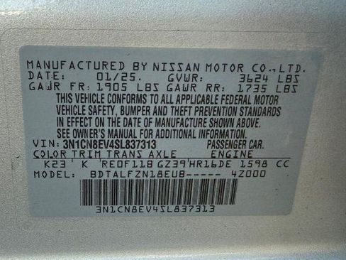 Certified 2025 Nissan Versa SV FWD image 23