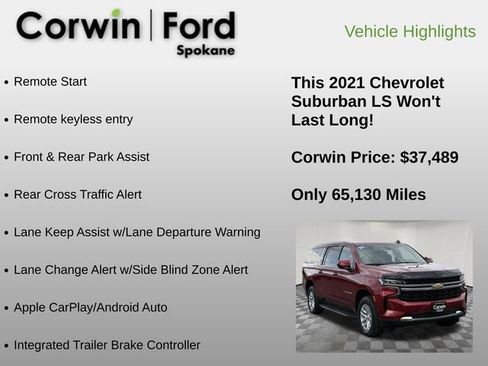Used 2021 Chevrolet Suburban LS w/ Driver Alert Package image 18