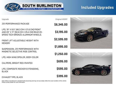 Used 2023 Chevrolet Corvette Stingray Premium Conv w/ Z51 Performance Package RWD image 3