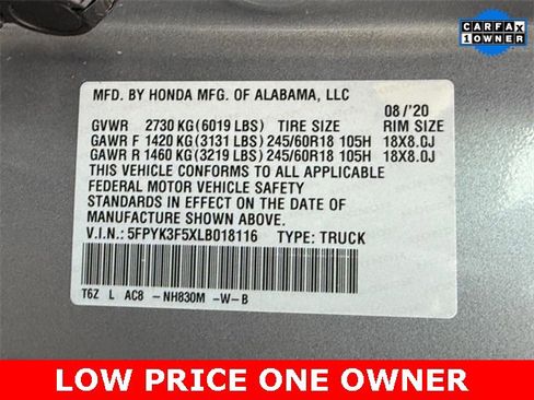 Used 2020 Honda Ridgeline RTL image 27