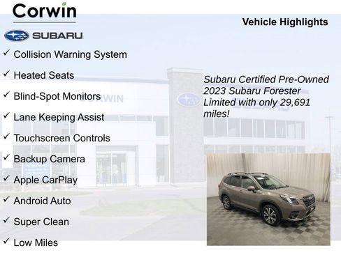 Certified 2023 Subaru Forester Limited AWD/4WD image 9
