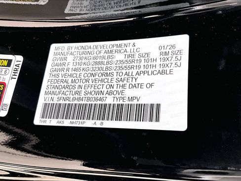 New 2026 Honda Odyssey Touring image 18