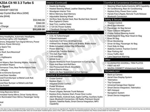 New 2026 MAZDA CX-90 3.3 Turbo S w/ Premium Package AWD/4WD image 4