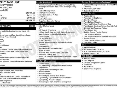 Used 2023 INFINITI QX55 Luxe w/ Cargo Package image 26