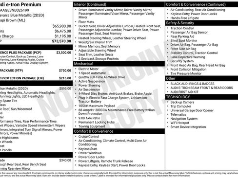 Certified 2022 Audi e-tron Premium w/ Convenience Plus Package image 31