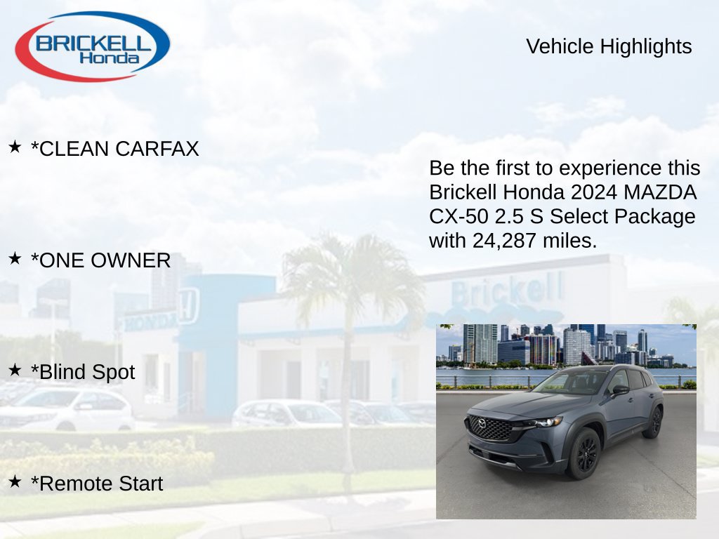 Used 2024 MAZDA CX-50 AWD 2.5 S w/ Cargo Package image 8