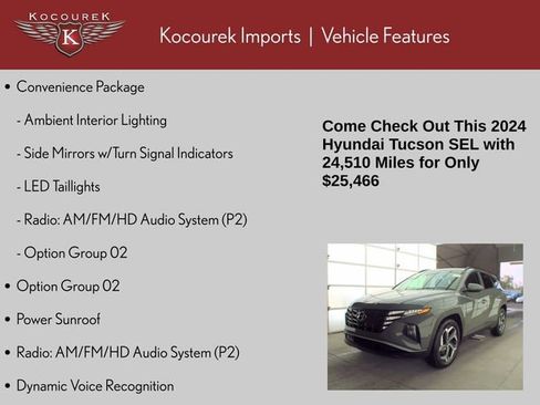 Used 2024 Hyundai Tucson SEL w/ Convenience Package AWD/4WD image 2