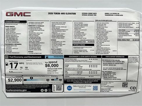 New 2026 GMC Yukon Elevation image 21