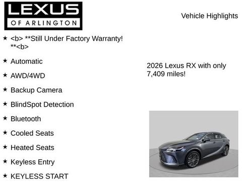 Used 2026 Lexus RX 450h AWD w/ Convenience Package image 8