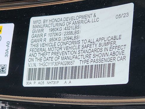 Certified 2023 Honda Accord EX image 27