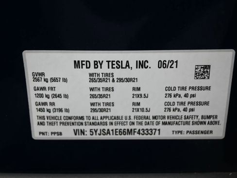 Used 2021 Tesla Model S Plaid AWD/4WD image 8