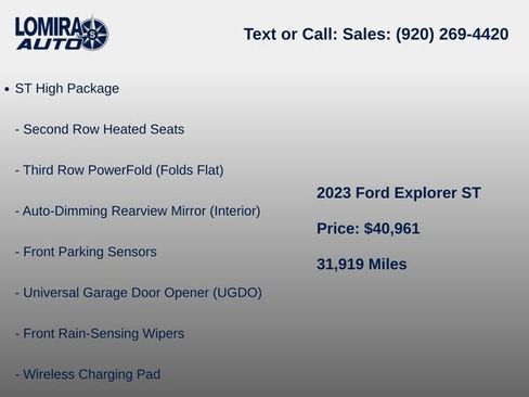 Used 2023 Ford Explorer ST w/ Technology Package AWD/4WD image 9