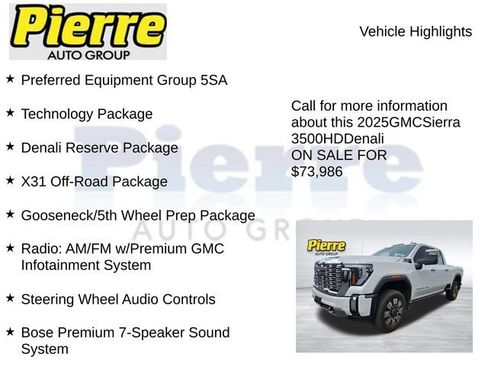 Used 2025 GMC Sierra 3500 Denali w/ Denali Reserve Package AWD/4WD image 7