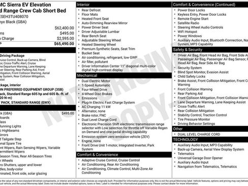 Certified 2026 GMC Sierra EV Elevation AWD/4WD image 32