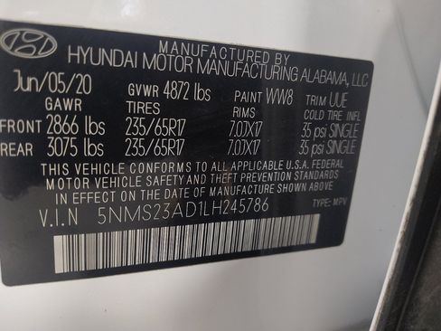 Used 2020 Hyundai Santa Fe SE FWD image 33