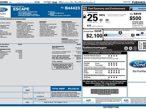 Used 2015 Ford Escape Titanium image 2