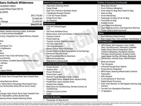 Used 2025 Subaru Outback Wilderness AWD/4WD image 15