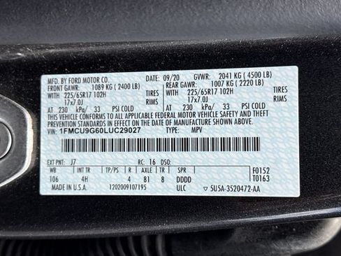 Used 2020 Ford Escape SE AWD/4WD image 16