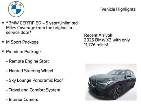 Certified 2025 BMW X3 xDrive30 AWD/4WD image 4