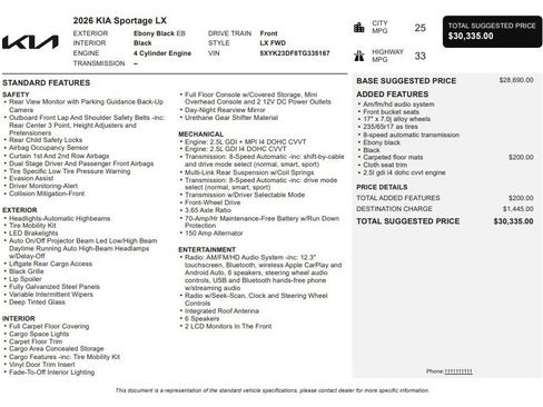 Used 2026 Kia Sportage LX FWD image 34
