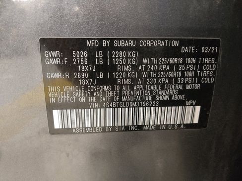 Used 2021 Subaru Outback Onyx Edition XT image 33