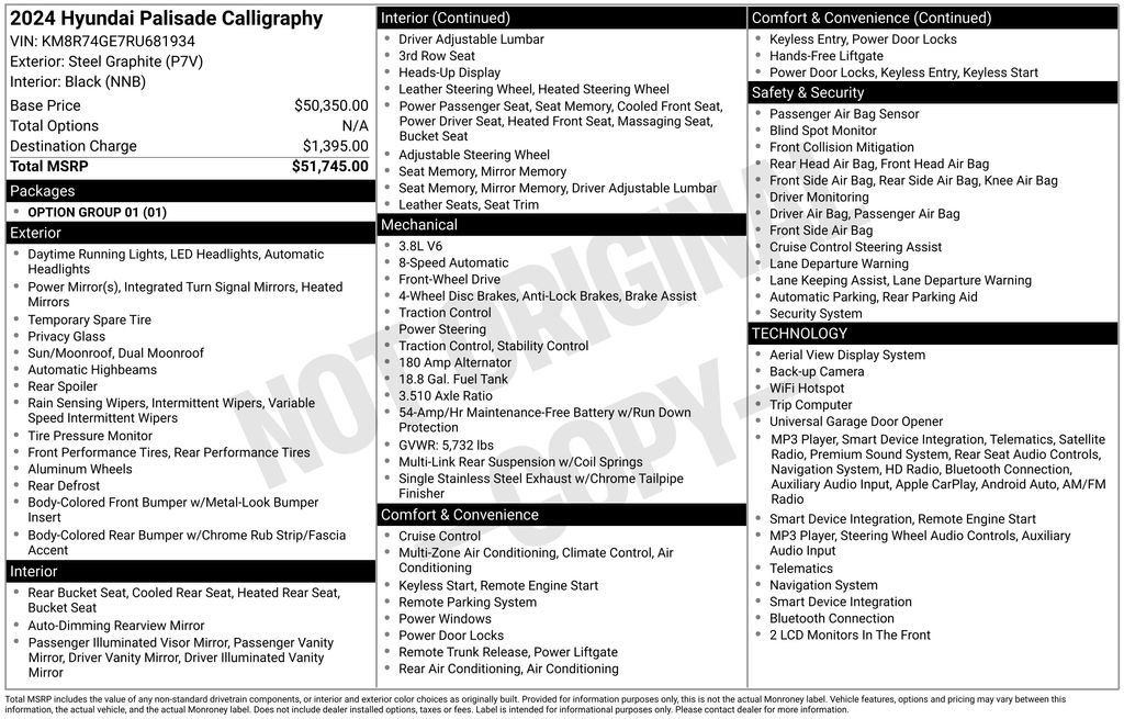 Certified 2024 Hyundai Palisade Calligraphy FWD image 35