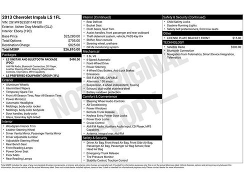Used 2013 Chevrolet Impala LS image 2