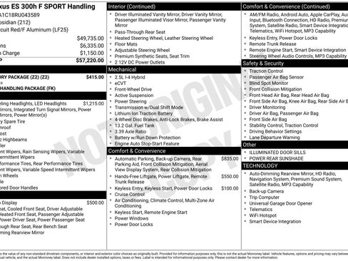 Used 2024 Lexus ES 300h F Sport w/ Accessory Package (Z2) FWD image 27