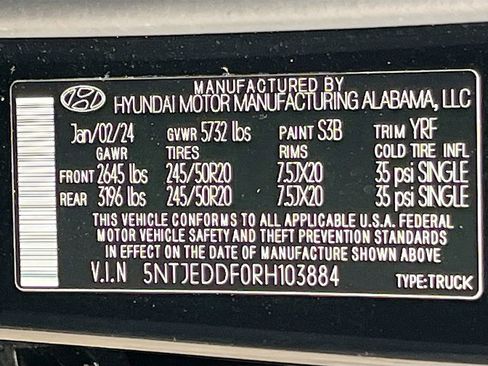 Used 2024 Hyundai Santa Cruz Limited AWD/4WD image 34