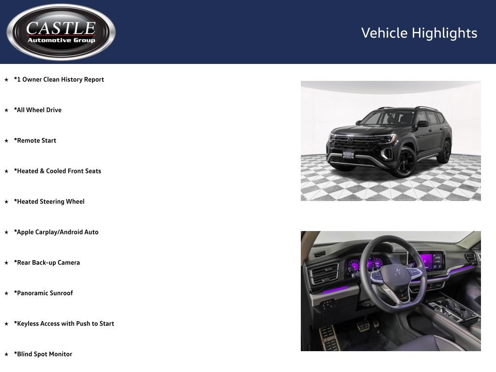 Used 2025 Volkswagen Atlas Peak Edition SE AWD/4WD image 3