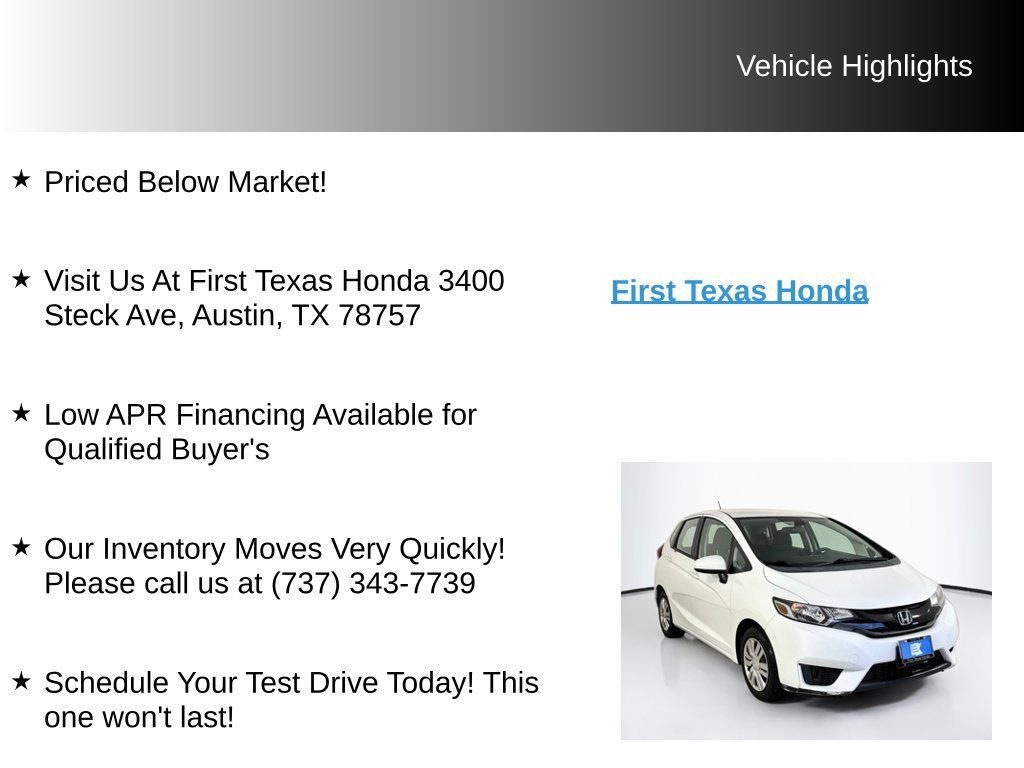 Used 2015 Honda Fit LX image 9