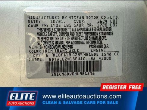 Used 2021 Nissan Versa S FWD image 18