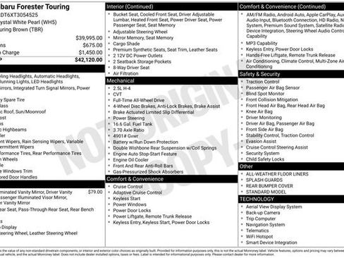 Certified 2026 Subaru Forester Touring AWD/4WD image 7