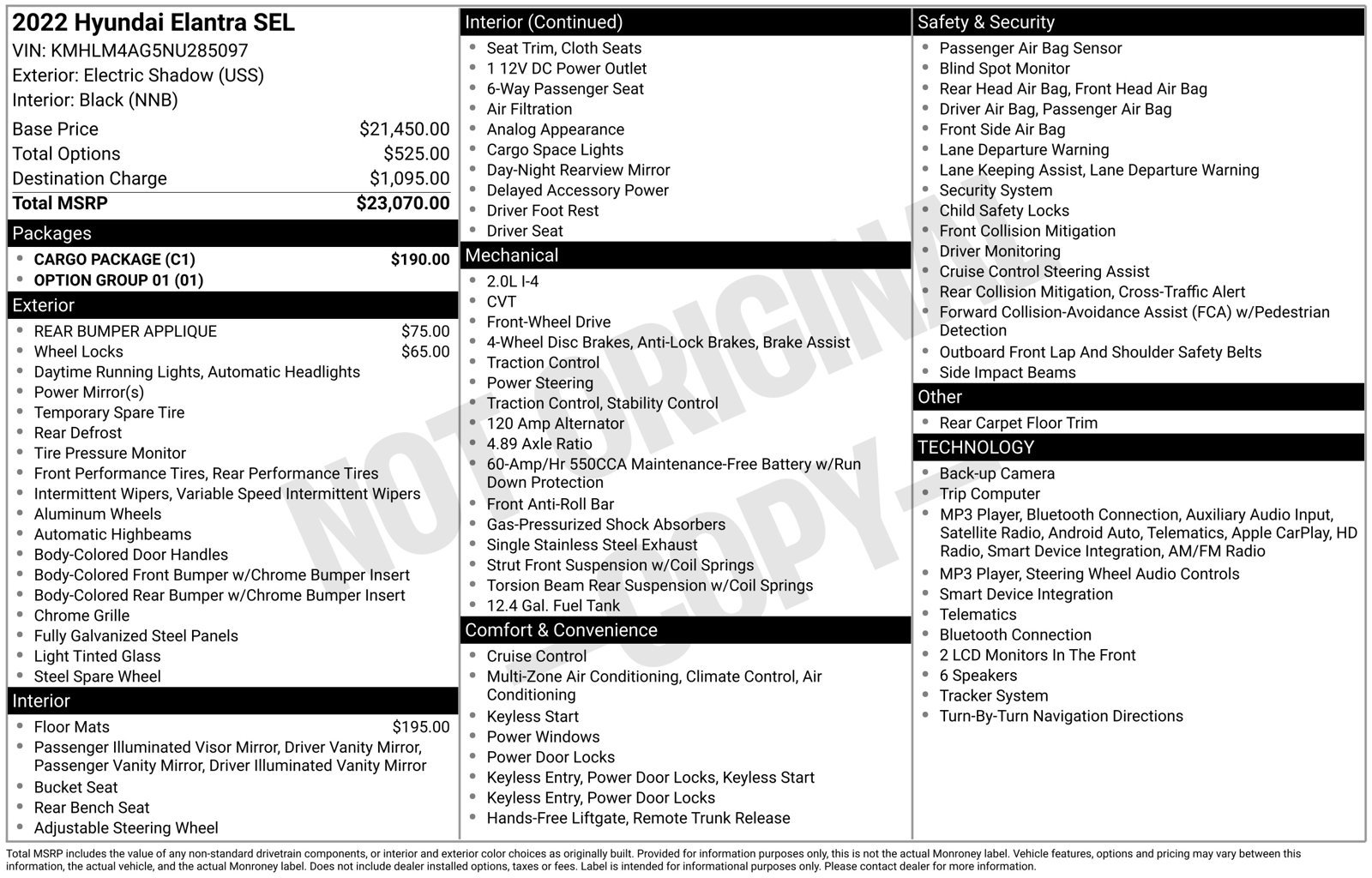 Used 2022 Hyundai Elantra SEL w/ Cargo Package FWD image 31