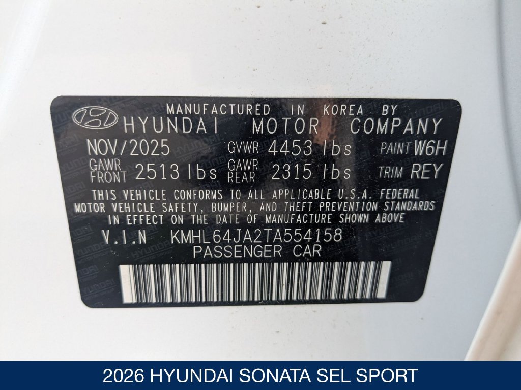 New 2026 Hyundai Sonata SEL FWD image 34