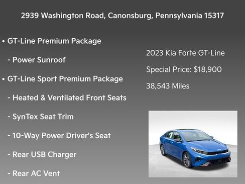Used 2023 Kia Forte GT-Line w/ GT-Line Premium Package FWD image 10