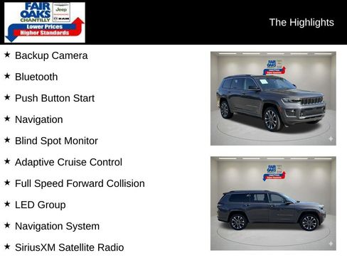 Used 2022 Jeep Grand Cherokee L Overland w/ Advanced Protech Group III RWD image 2