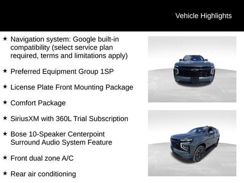 Certified 2025 Chevrolet Tahoe RST w/ Comfort Package AWD/4WD image 11