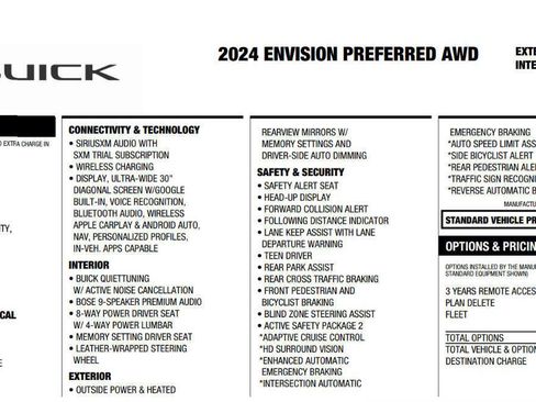 Used 2024 Buick Envision Preferred AWD/4WD image 59
