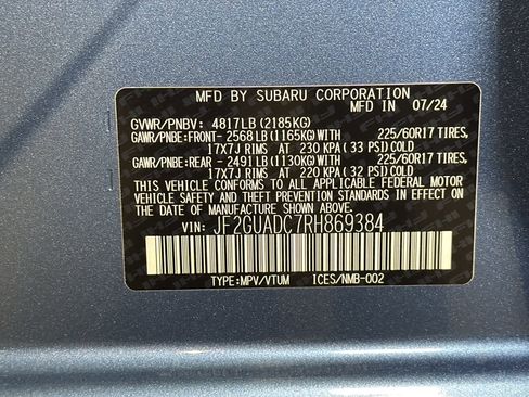 Used 2024 Subaru Crosstrek 2.0i Premium AWD/4WD image 12