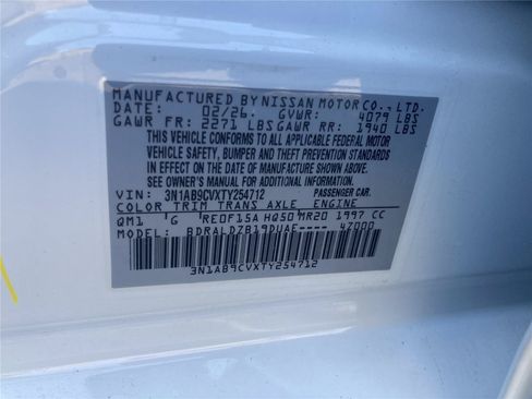 New 2026 Nissan Sentra SV w/ SV Convenience Package FWD image 31