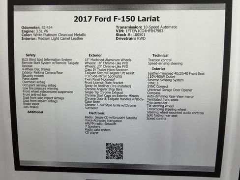 Used 2017 Ford F150 Lariat RWD image 48