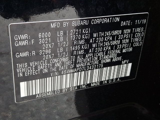 Used 2020 Subaru Ascent Limited w/ Technology Package AWD/4WD image 34