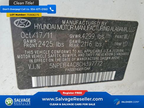 Used 2012 Hyundai Sonata GLS image 16