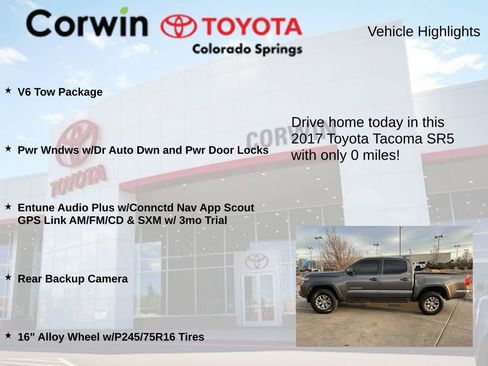 Used 2017 Toyota Tacoma SR5 w/ Tow Package image 6