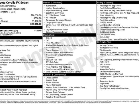 Used 2025 Toyota Corolla FX w/ Convenience Package FWD image 27