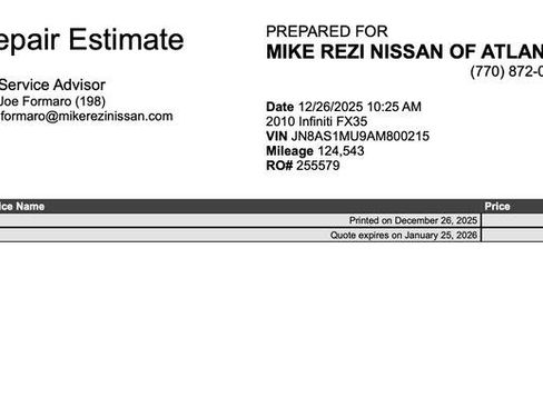 Used 2010 INFINITI FX35 2WD w/ Navigation Pkg image 4