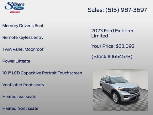 Used 2023 Ford Explorer Limited w/ Limited Technology Package AWD/4WD image 22