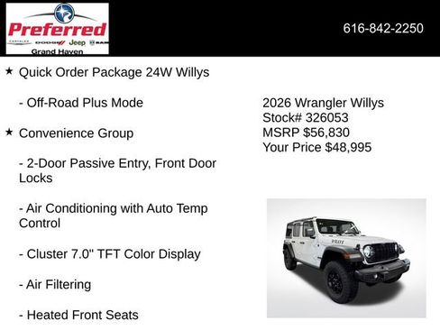 New 2026 Jeep Wrangler Willys image 30