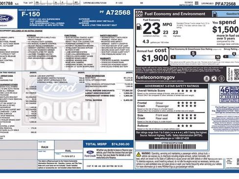 Certified 2023 Ford F150 Lariat w/ Equipment Group 502A High image 37